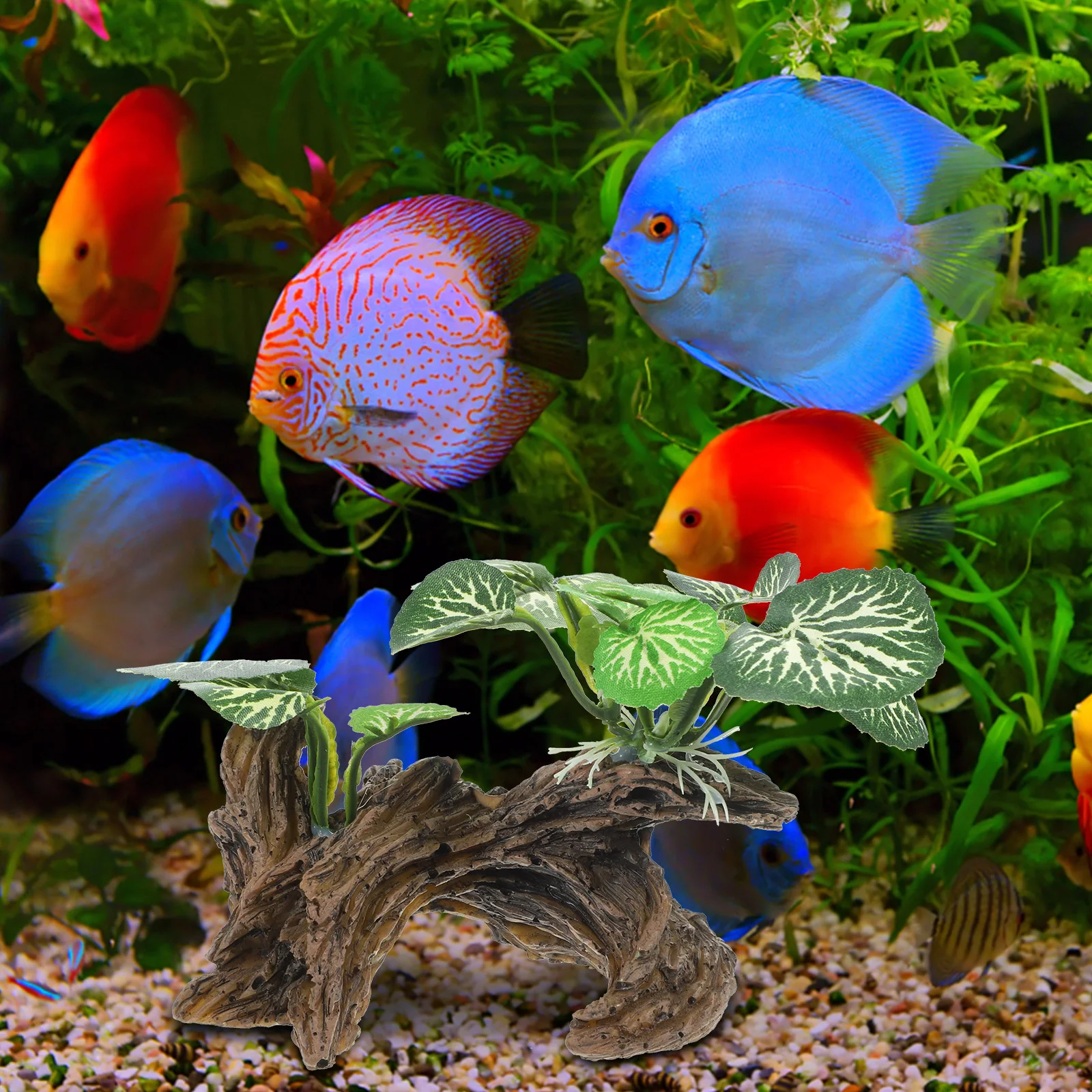 

Aquatic Decoration Rainforest Plant Terrarium Reptile Plants Large Resin Fake Tanks