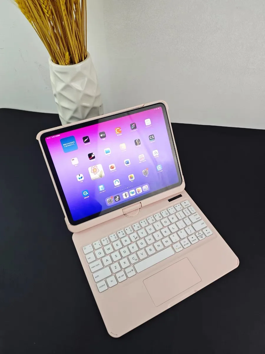 Rotating Magic Keyboard เหมาะสําหรับคีย์บอร์ด/เคส/ขาตั้ง iPad ซึ่งเป็นผลิตภัณฑ์อัจฉริยะ Bluetooth มัลติฟังก์ชั่น