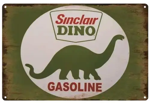 Dino Gasoline Vintage Novelty Metal Sign ; Wall Art