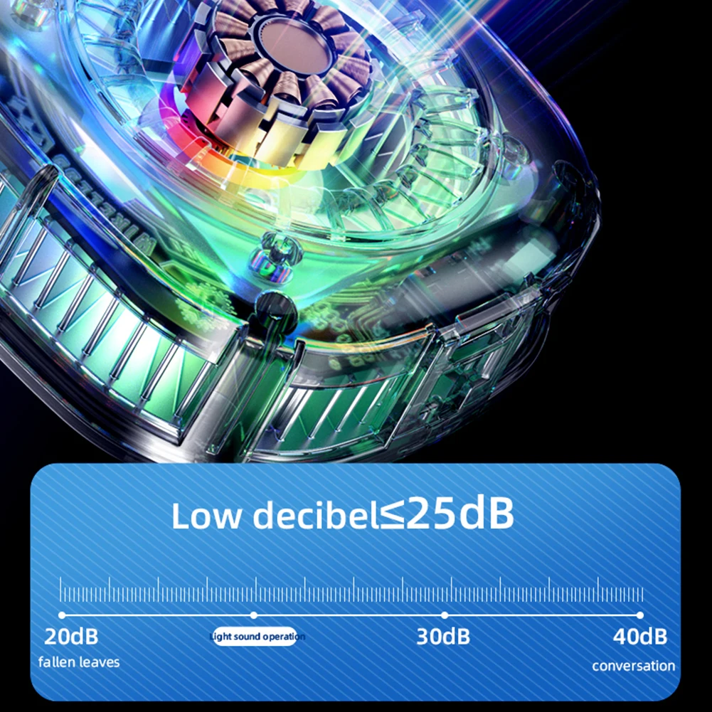 3 in 1 Magnetic/Back-clip Mobile Phone Summer Cooler for PUBG Game 15W Mobile Cooling Fan Digital Display RGB for Android iPhone