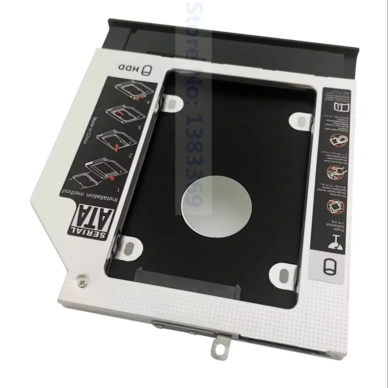 

With Matched Bezel Panel Rear Hook 2nd Secondary 2.5 Hard Drive HDD Optical bay Caddy Frame for Lenovo IdeaPad V510-15IKB E52-80