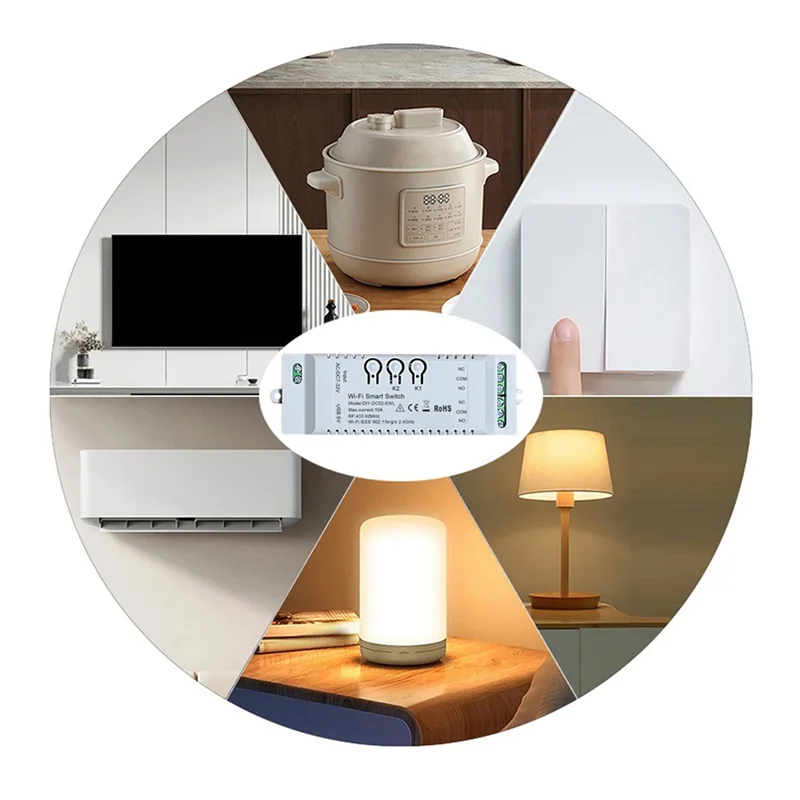 AS95-4X 2CH Wi-Fi умный переключатель DIY таймер Ewelink 7-32 В 2,4G Wi-Fi + RF433 + BT модуль домашней автоматизации для Alexa Google Home IFTT