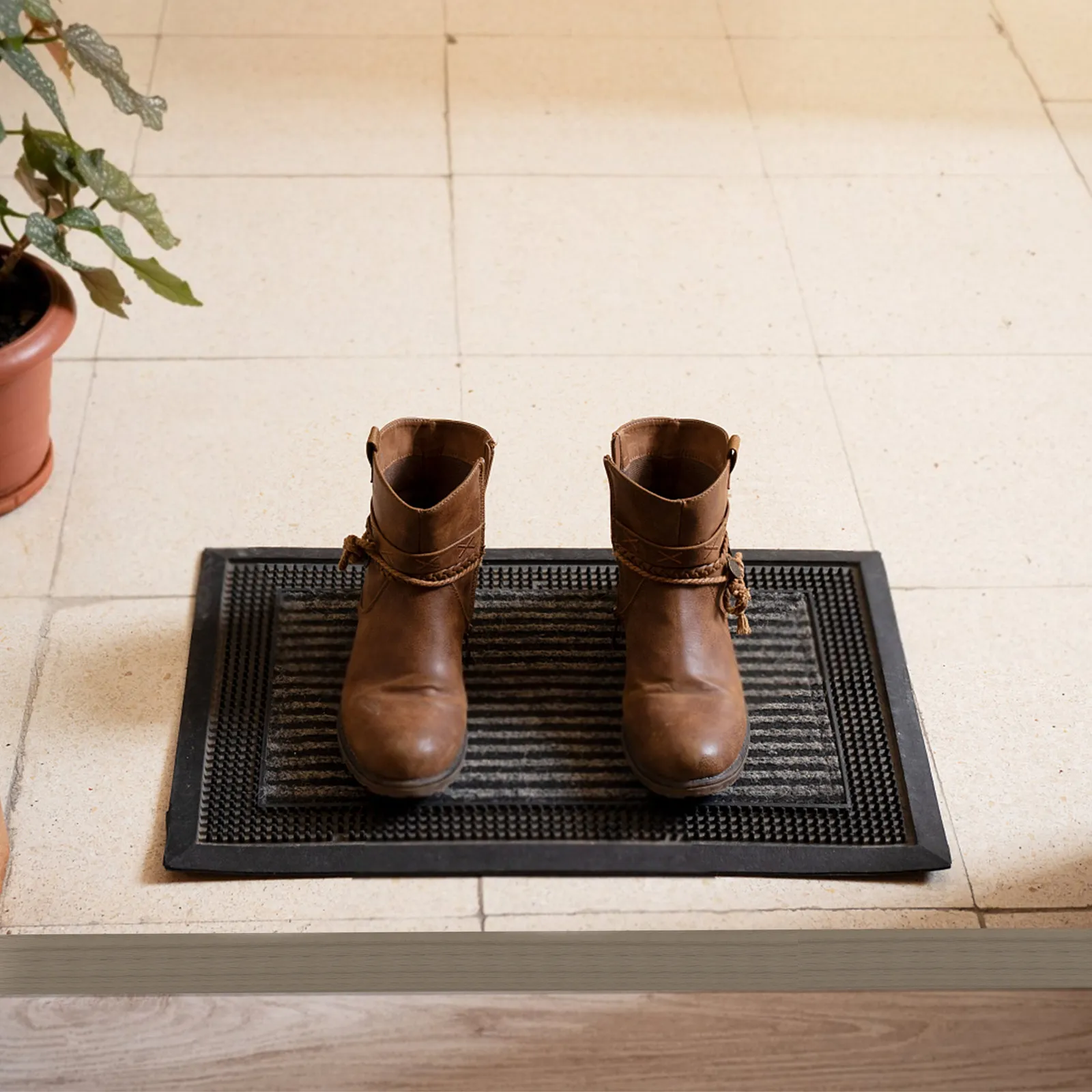 Tira de Transición Autoadhesiva para Pisos, 1 Rollo, Impermeable, de PVC, para Alfombras a Azulejos, Fácil de Instalar, Resistente a las Manchas