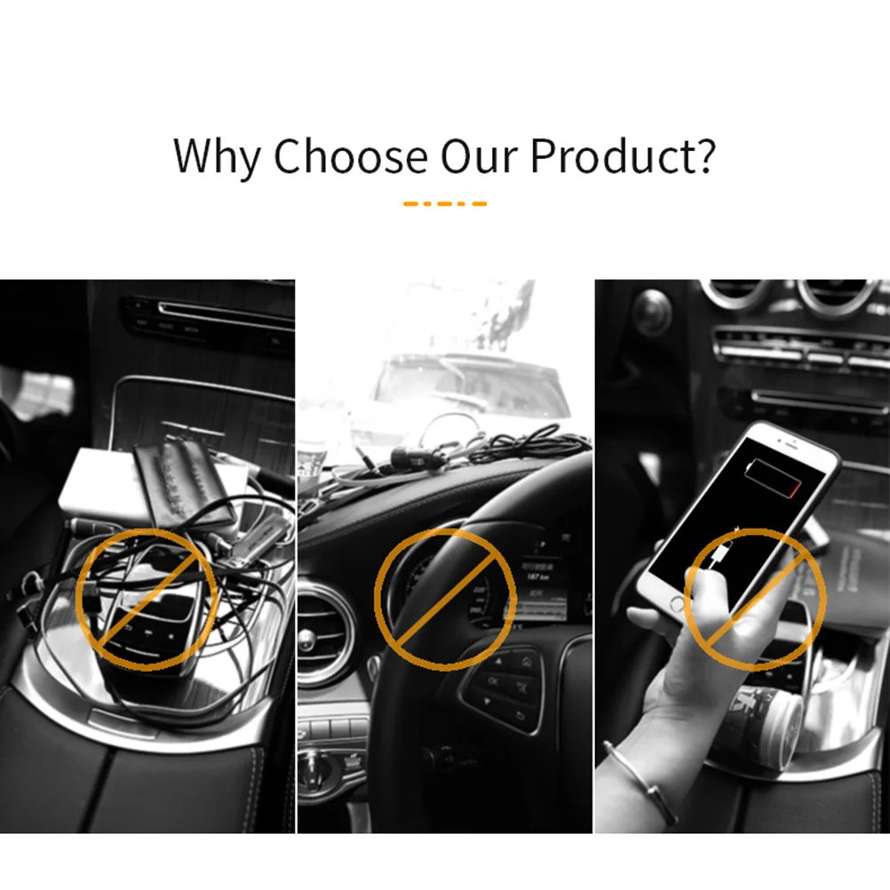 

Storage Box Foldable USB Cigar Lighter Car Display Holder Phone Cash Organizer Portable Car Accessory Save Space