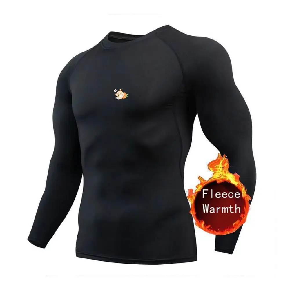 Men's Sportswear T-Shirts Running Training High Elastic Outdoor Cycling Sweatshirt Compression Fitness Fleece Tops underwear - view 2