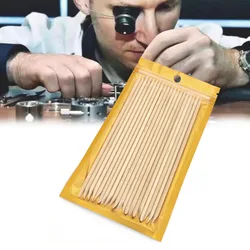 20pcs Watch Repair Solid Wood Cleaning Stick Willow Wood Stick Suitable for Movement Repair Dial Cleaning Tool Wooden Strip