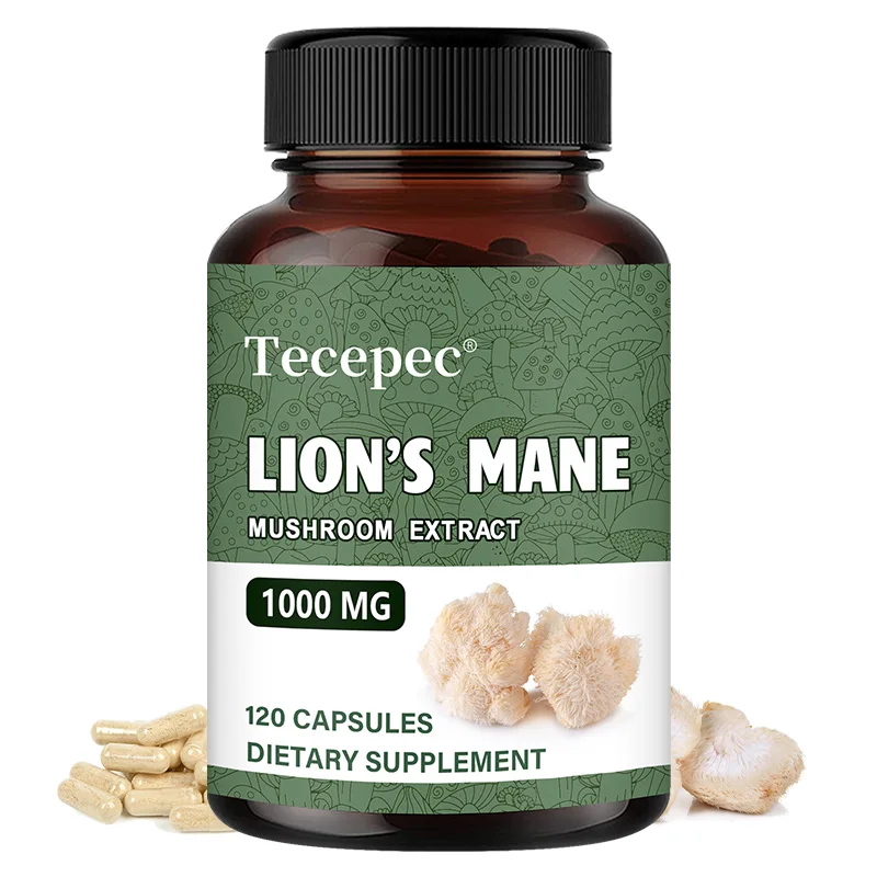 Tecepec Lion's Mane Extract Capsules, Supports Cellular Health, Immune, Energy, Brain and Nervous System