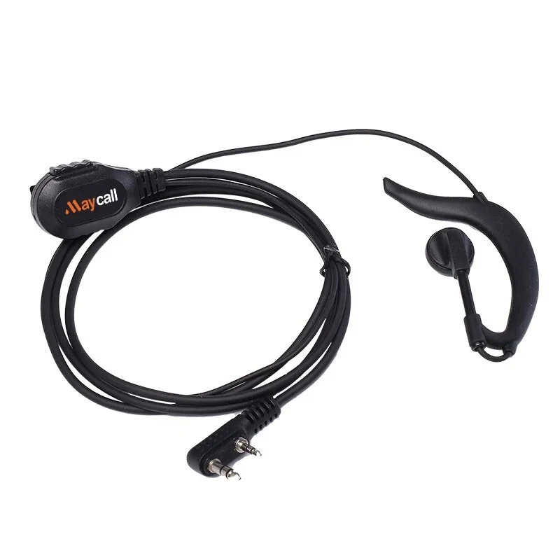 Maycall 2.5mm PTT MIC Noise Canceling Earphone for Walkie Talkie TC-320/TC-310 1-PIN Wired Microphone with VHF/UHF Frequency
