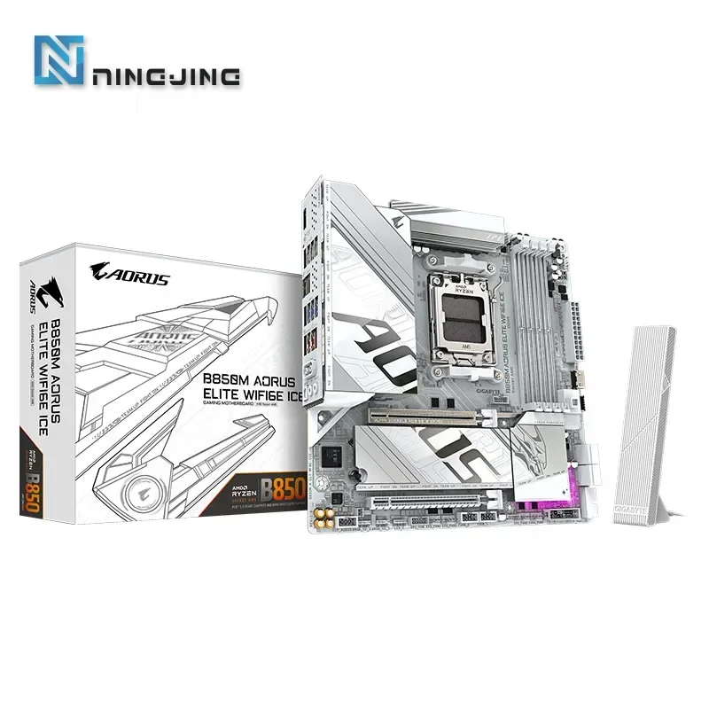 

Новый! GI.GABYTE B850M AORUS ELITE WIFI6E ICE Micro-ATX AMD B850 DDR5 192 ГБ DDR5 8200 (OC) МГц M.2 Socket AM5 Новая материнская плата