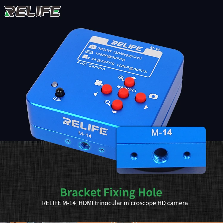 

RELIFE-Industrial Camera for Mobile Phone Repair, HD 3800W CAMERA M14 Digital TV HDMI Microscope, Repair Fix Use