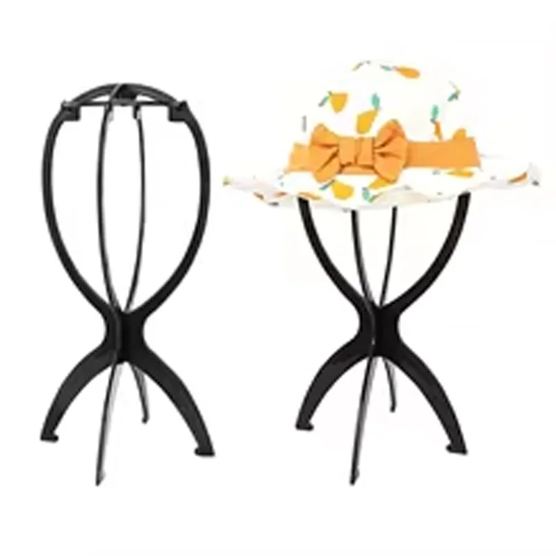 

Foldable Salon Wig Stand - Plastic Hair Holder for Professional Hair Care, Collapsible Headpiece Display Accessory