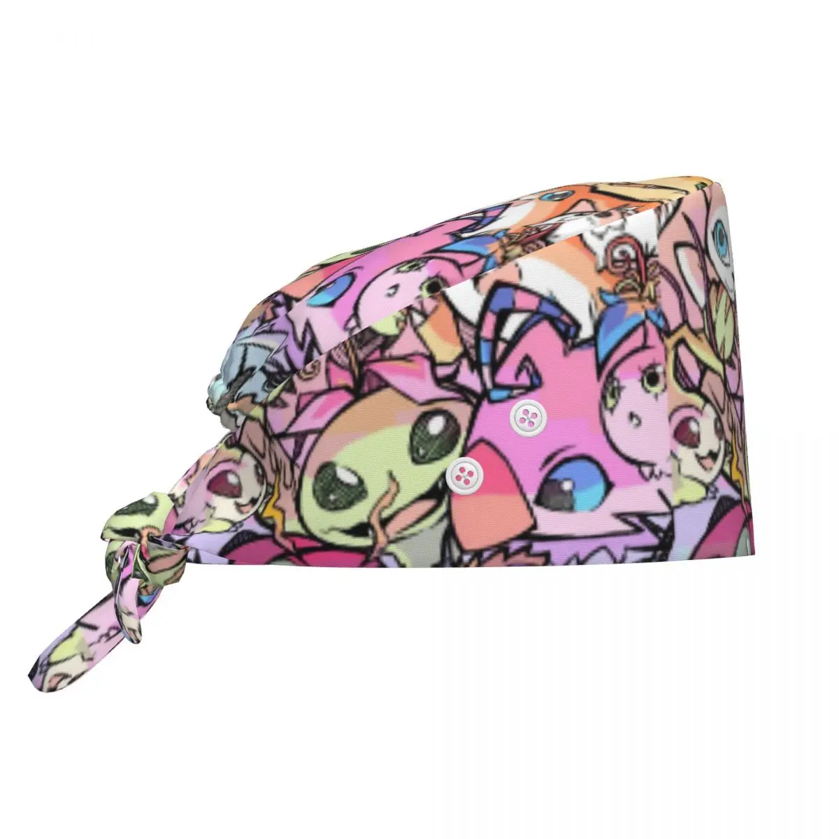 

Custom Digimones Adventure Anime Scrubs Cap With Button Surgical Hats Women Men Operating Room Cap Operator Hats Lab Works Hat