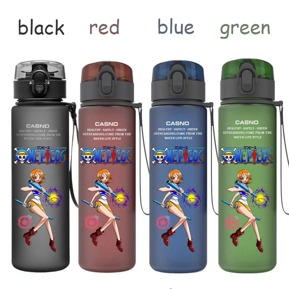560ML One Piece Water Cup Children Portable Plastic Cartoon Luffy Nami Ace Outdoor Large Capacity Sport Water Drinking Bottle view 4