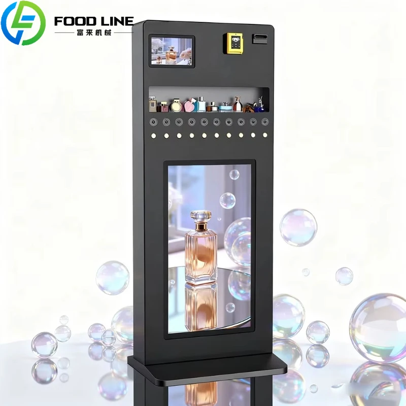 Customize Automatic 10Bottles Support Standing Perfume Dispenser Spraying VendingMachine for Sale Multi-Payment Optional in Mall
