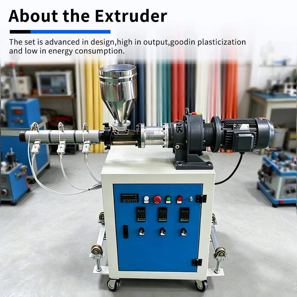 25mm Single Screw Plastic Extruder 5kg/h Laboratory Pipe Extrusion Machine for PP PE PVC PPR Tube Color Marking Production