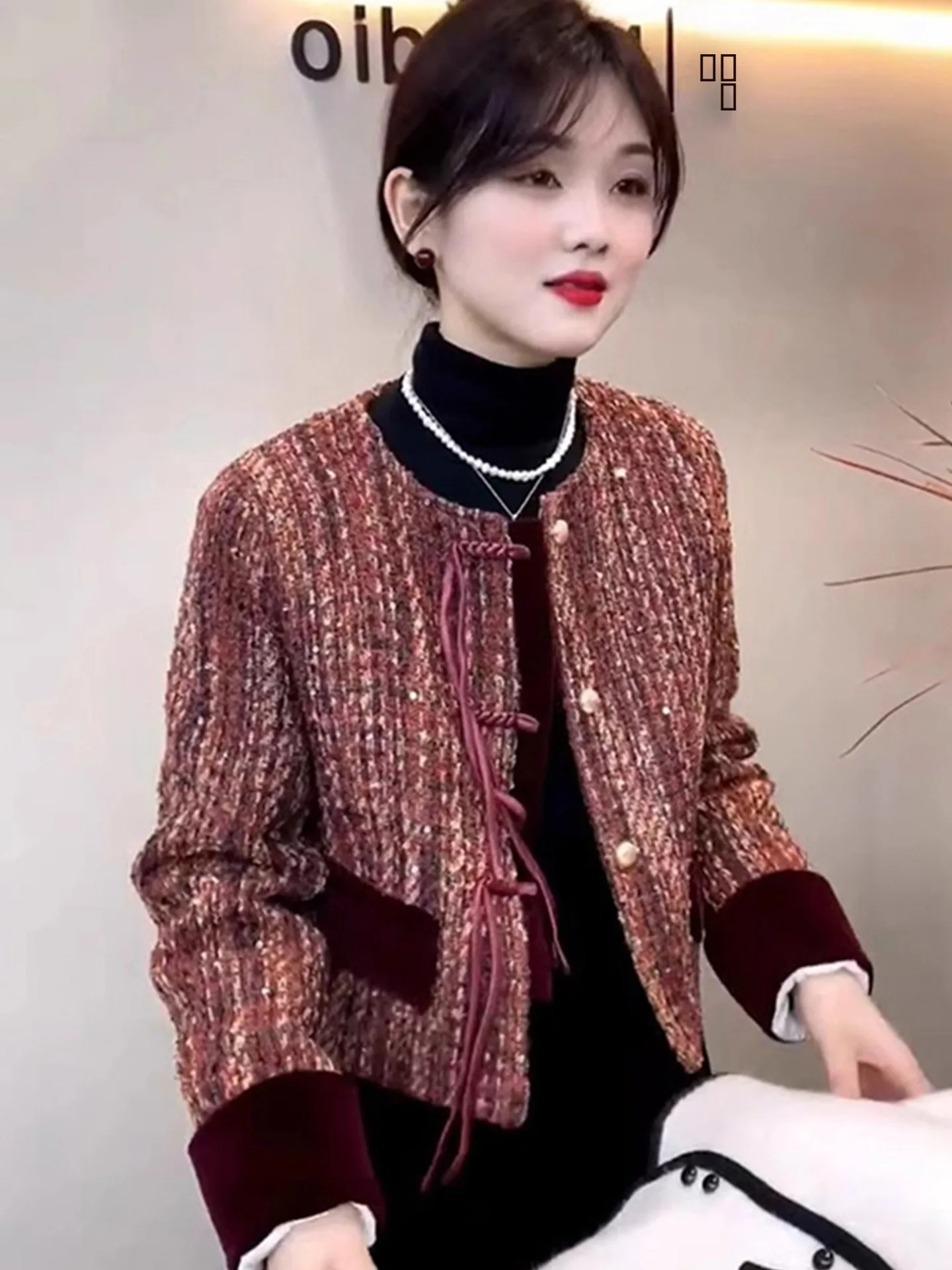 

Ele Long Sve Camere Open Cardigan Women's Faionable Lightweight Luxury Early Autumn New Outerwear Korean Sle