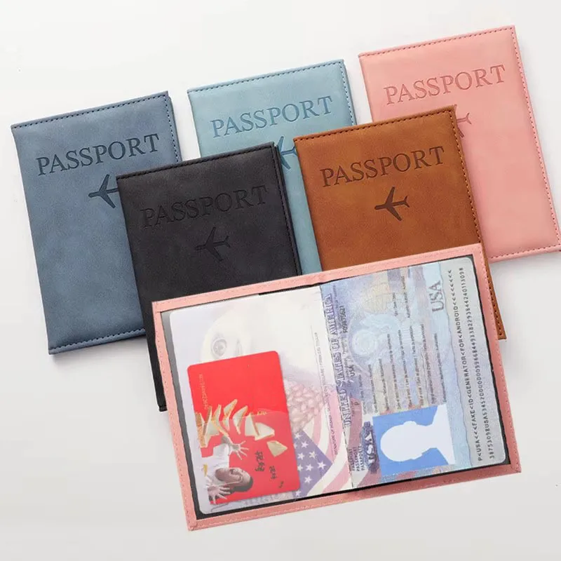 Airplane Passport Cover Case for Women Men Travel Passport Case Cute Passport Wallet Purse Girl Passport Holder