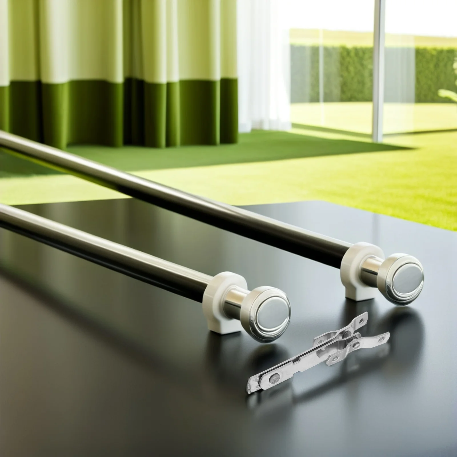 محددات النوافذ لحماية المنزل، أقفال أمان للنافذة قابلة للتعديل من البلاستيك الأبيض للنوافذ المنزلية