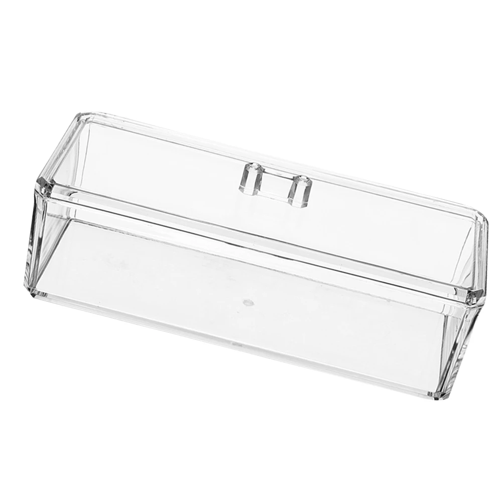 

Transparent Storage Box Acrylic Beauty Pencil Case Jewelry Organiser Plastic Lightweight Portable Rectangle Desk Tidy Candy