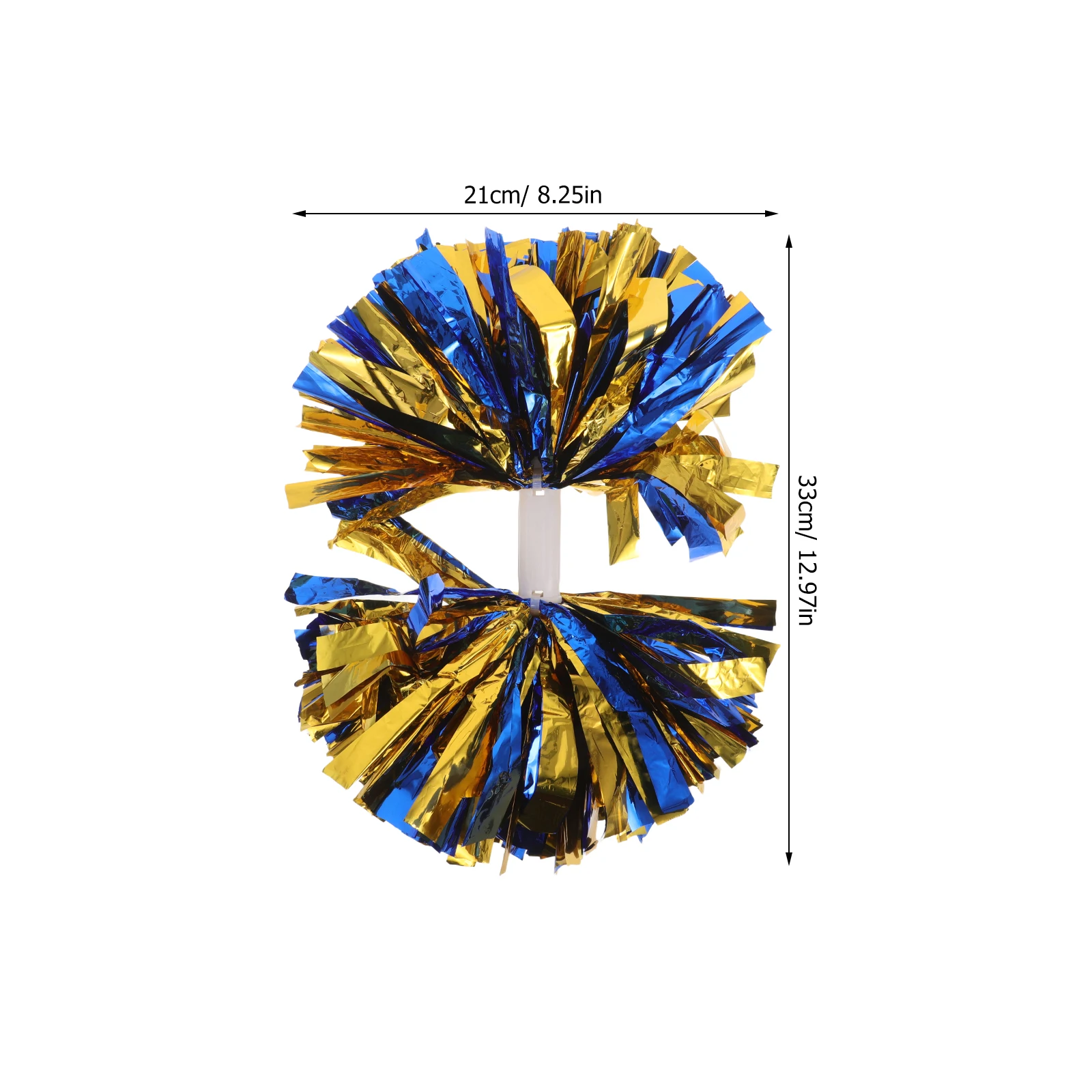 Pompones de porristas con mango metálico, agitador ligero, accesorios para equipo de baile para niñas y adultos, espíritu a granel, 4 Uds.