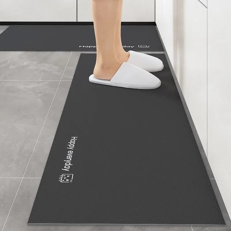 

PVC Floor Mat for Kitchen, Solid Color Rug, Waterproof, Oil-proof, Non-slip, PVC, Home Decor