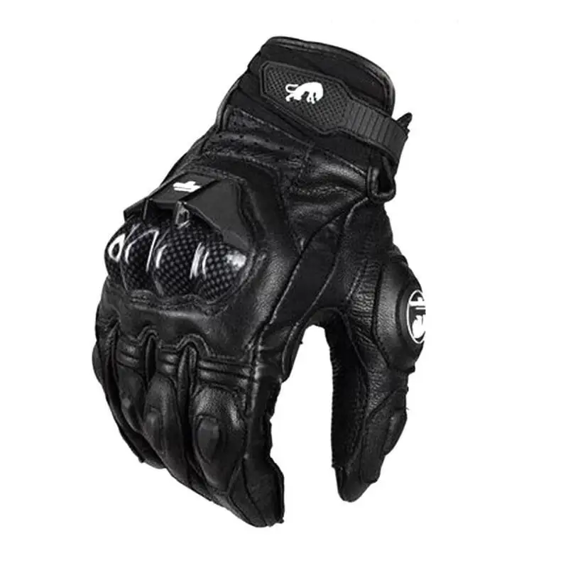 Touch Screen Genuine Leather Motorcycle Gloves Outdoor Road Driving Motorbike Scooter Cross-country Gloves Protection Afs6