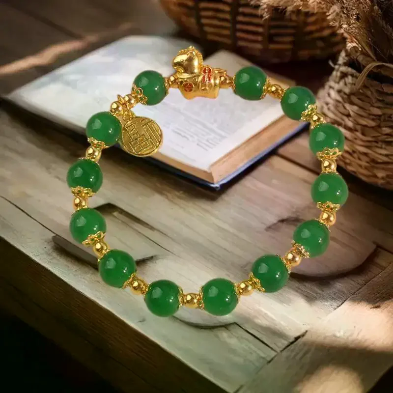 New Chinese Style Bracelet Horse Year Lucky Charm Bracelet Temperament Glass Hand Bracelet Jewelry Accessories