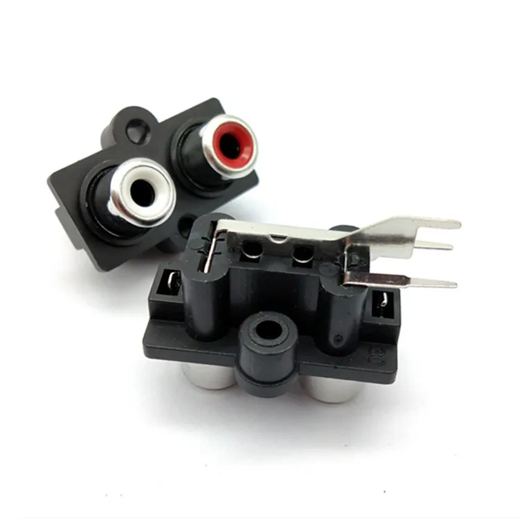 Enchufe de 2 vías RCA para Audio y vídeo, conector de salida de entrada y Vídeo de cobre hembra, 50 piezas, 2 pines, RCA2-9