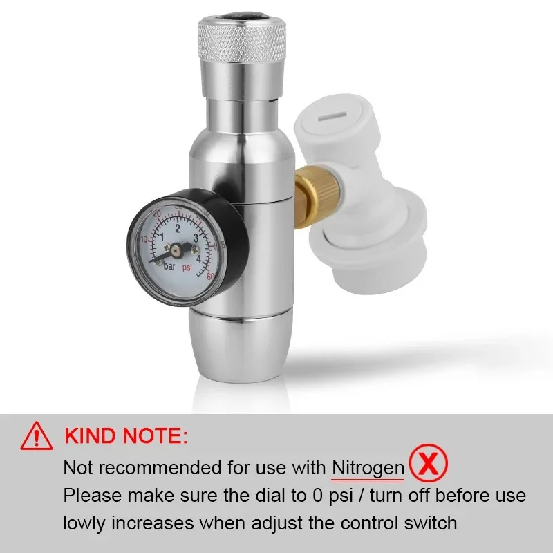 CO2 air valve CO2 pressure reducing valve 3/8UNF beer soda water pneumatic keg mini pressure reducer view 4
