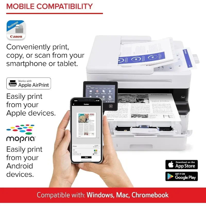 imageCLASS MF465dw - طابعة ليزر لاسلكية أحادية اللون، وحدة تغذية المستندات التلقائية الكل في واحد، جاهزة للهاتف المحمول، 42 جزء في المليون، أبيض #5