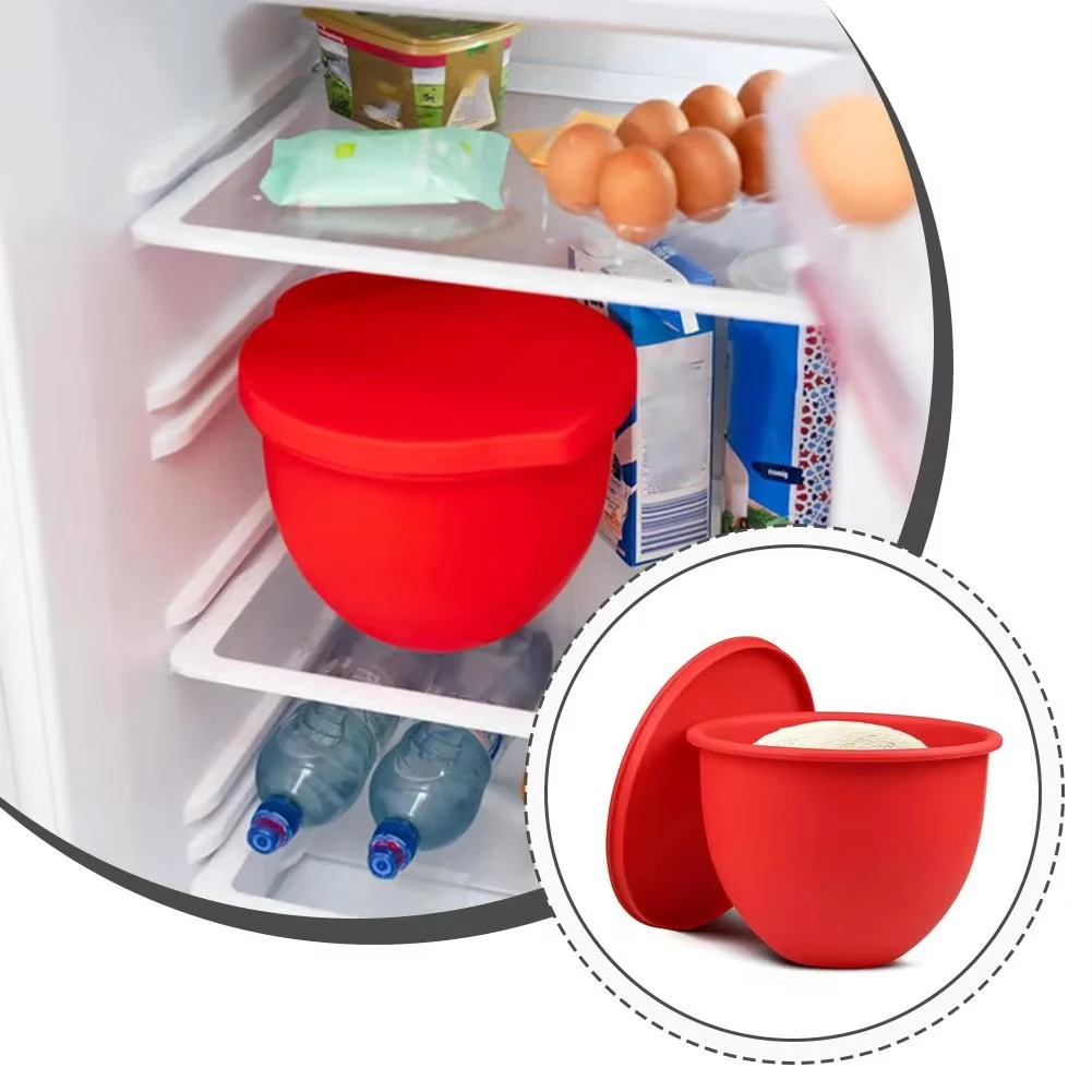 Food-Grade Silicone Mixer Liner Bowl - Multi-Functional Flour Mixing Basin for Stand Mixers, Baking Tool with Red/White/Black