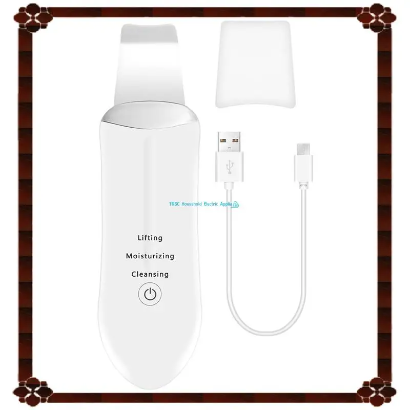 Consegna in 24 ore Scrubber ad ultrasuoni per la pelle del viso Macchina per la bellezza Pulizia profonda del viso Peeling Pala Esfoliante Cura della pelle Devi