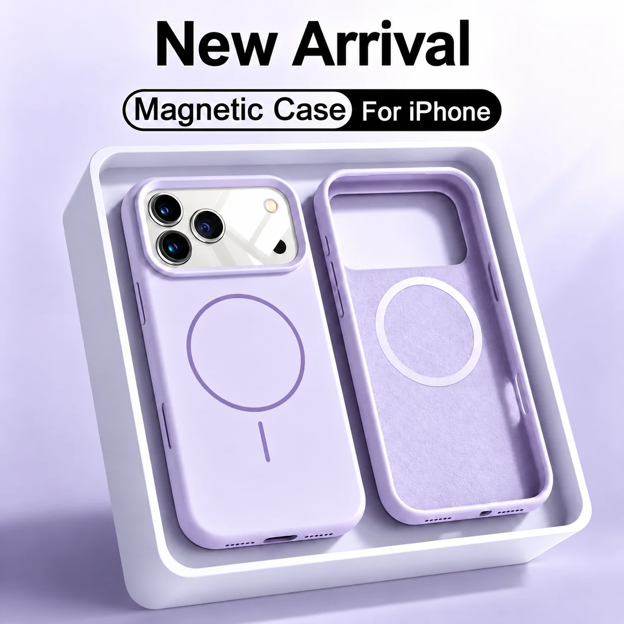 Luxuriöse Flüssigsilikon-Magnetische Handyhülle für iPhone 18 17 16 15 14 12 13 Pro Max für Magsafe Kabelloses Laden Weiche Rückseite – Detail 8