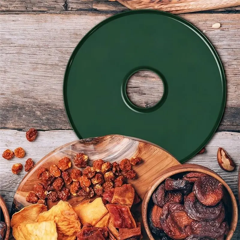 [NEW!A08R】 6 Pcs Round Dehydrator Sheets Non Stick Dehydrator Mats With Edges Reusable Roll Tray Liner For Fruit Meat Beef Kitch