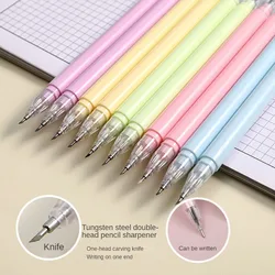 Double-Headed Tungsten Steel Pencil Knife Student DIY Multi-Functional Writing Hand Account Dual-Purpose Pen-Shaped Art Knife