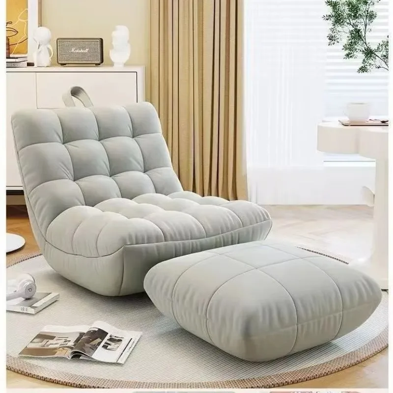Modern Minimalist Single Balcony Tatami Lounge Chair Lazy Leisure Bean Bag Sofa Tech Fabric Modular Design Square Living Room