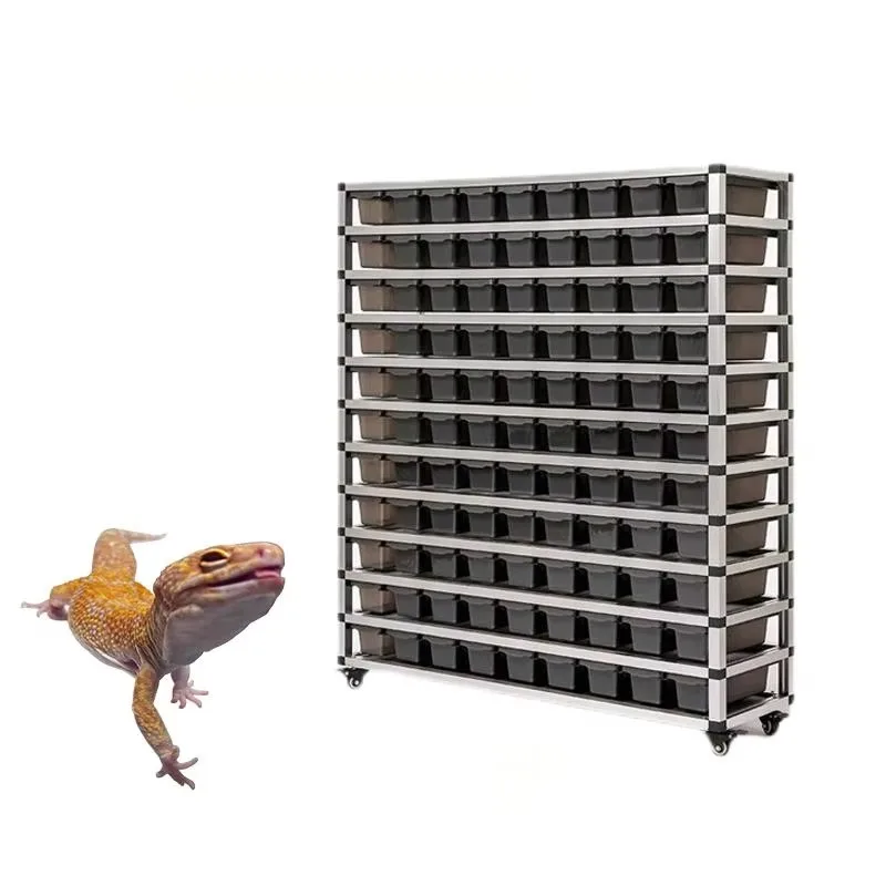 

Reptile Enclosure Rack Hide Cages Display Case Tank Feeding Box System Customized Snake Racks & Snake Tubs