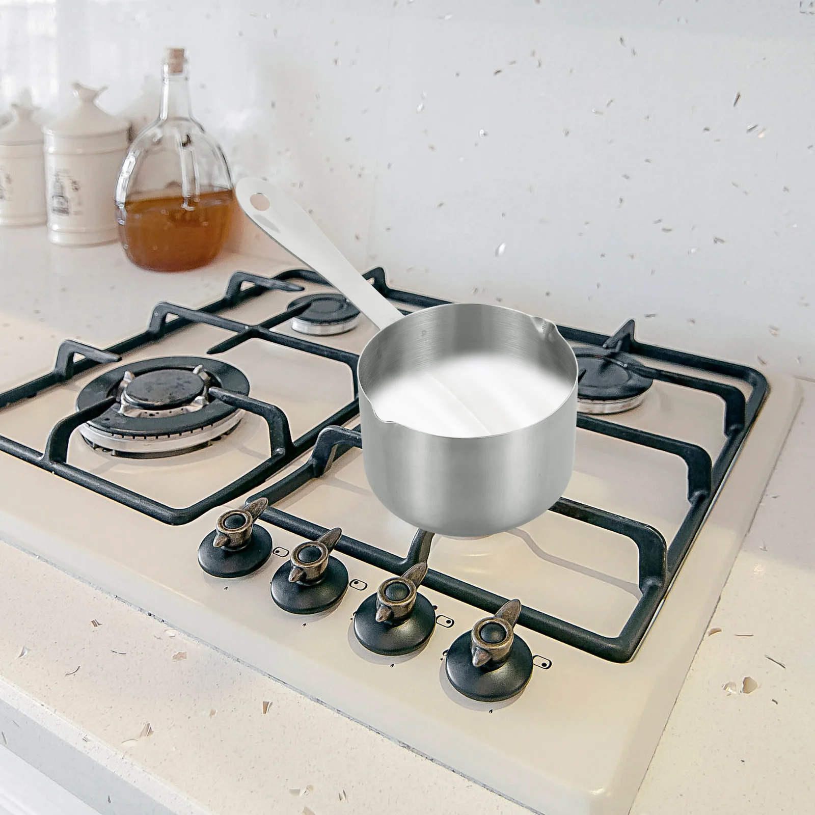 

Deep Frying Pan Small Milk Pot Non Stick Oil Nonstick Pans Non-stick Silver Baby