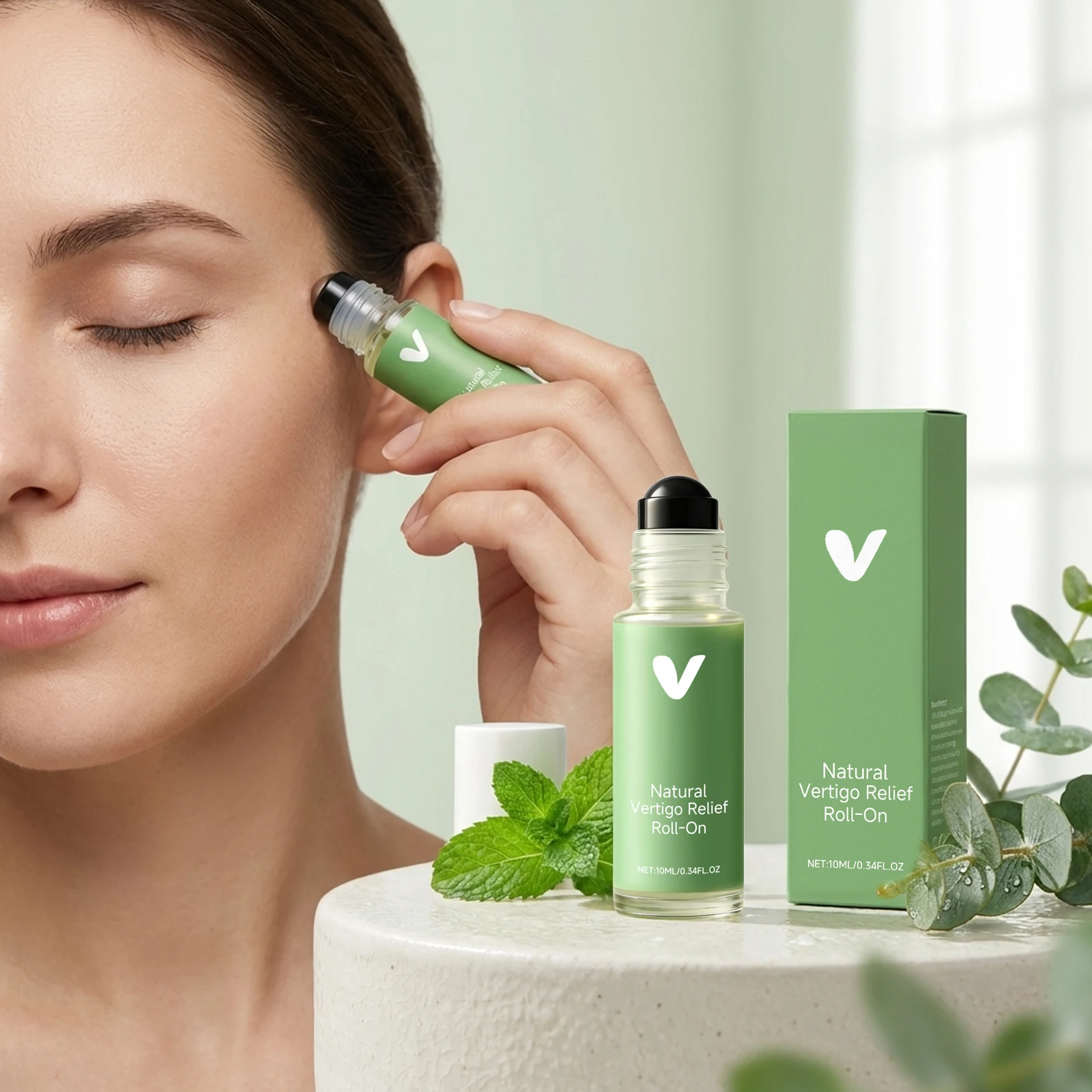 Menthol Soothing Oil Relieve Vertigo Dizziness Refresh Calm Mood Soothe Nausea Fast Absorb Fit Travel Vertigo Relief Oil Roll On