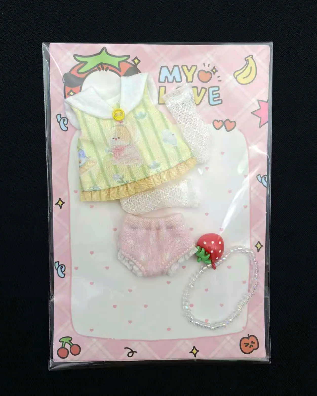 

Dula Doll Clothes 2026 Dress set Strawberry for Ob11 gsc Doll Accessories