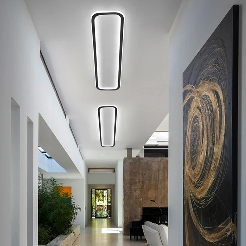 Modern LED Long Strip Ceiling Light Rectangular Aisle Lights Living Rooms Corridor Kitchen Nordic Creative Balcony Lamp Fixtures