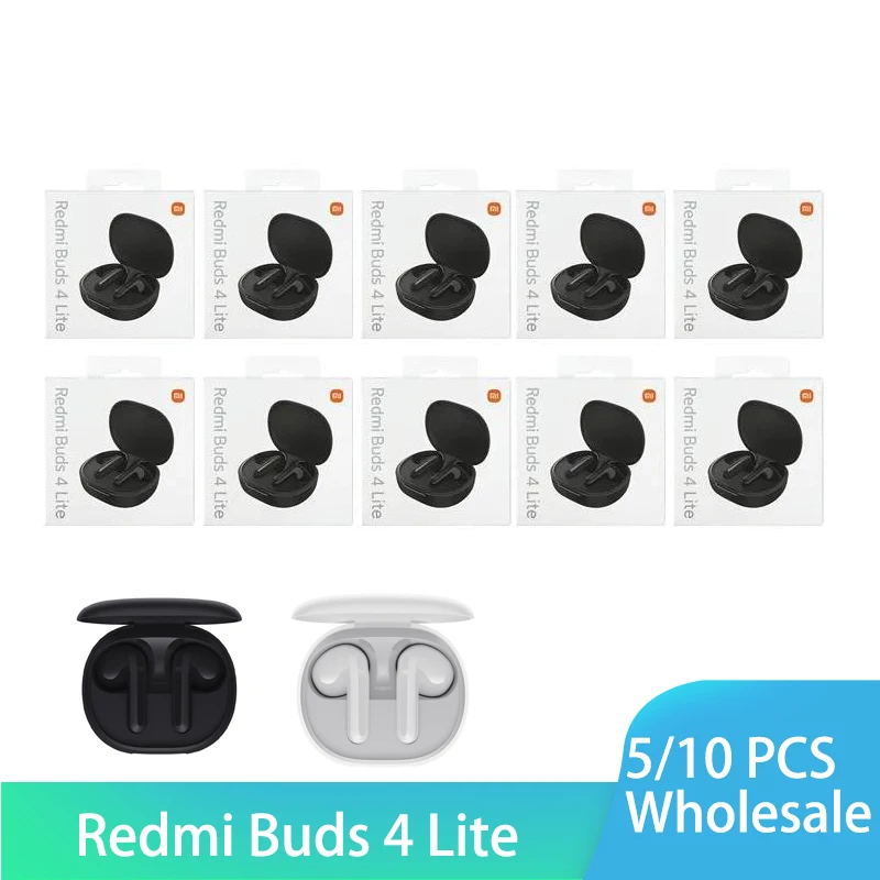 5/10 Pcs Xiaomi Redmi Buds 4 Lite TWS Earphone Bluetooth 5.3 Active Noise Cancelling Long Battery Life IP54 Buds 4 Youth Edition