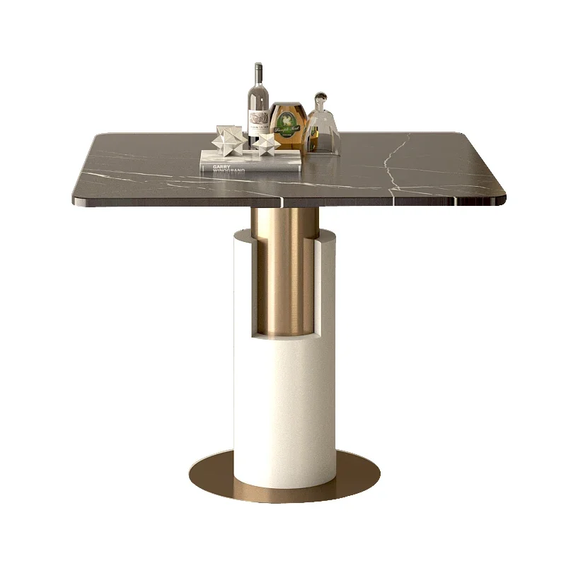 HHNegotiation Small Square Table White Simple Casual Office Reception Exhibition Table