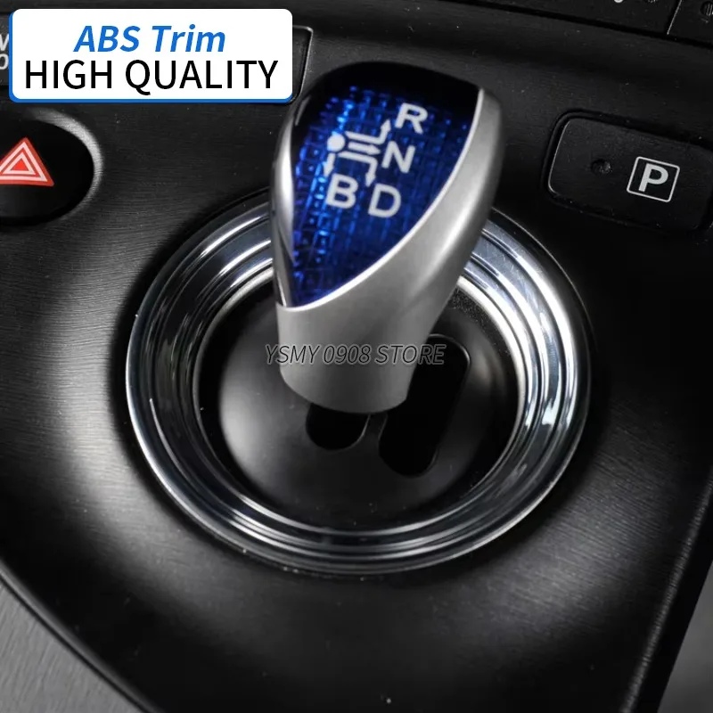 1 PCS Circle Frame for Car Shift Knob Gear Cover for Prius 30 2009 ABS Chrome Car Interior Accessories