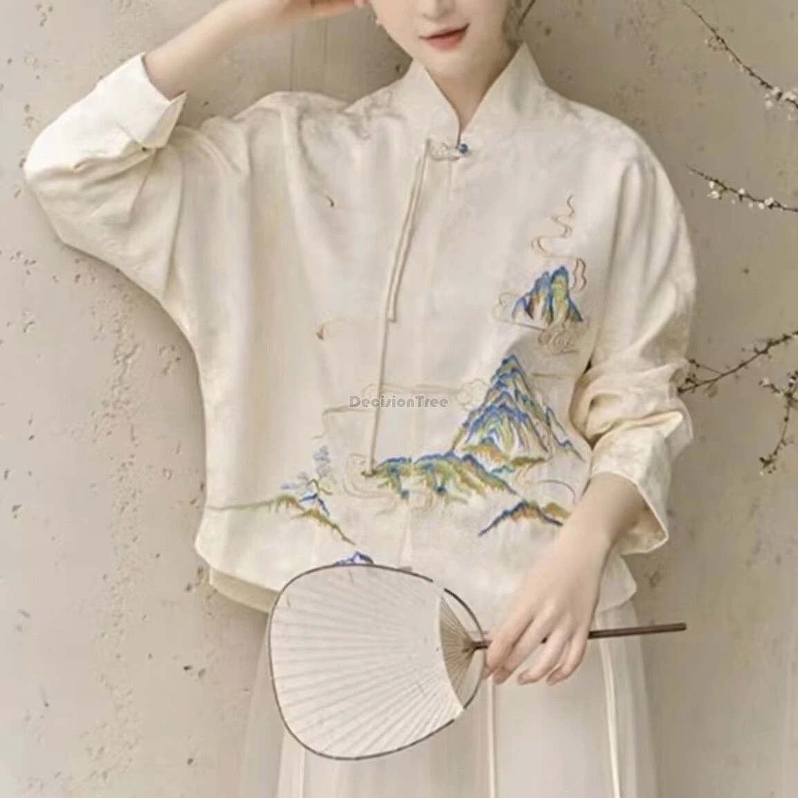 2024 new chinese style vintage embroidery tang suit top classical temperament zen garment elegant leisure sun protection coat