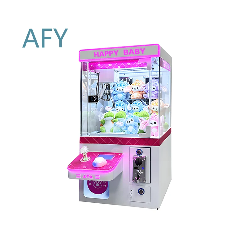 New Age for Pink Mini Doll Machine for Crane Claw Grab Gift Machine for Coin Operated Household Stainless Steel Vending