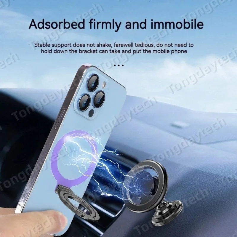 Soporte de anillo Universal para iPhone 15 14 Pro Max soporte magnético para coche soporte giratorio para teléfono trasero