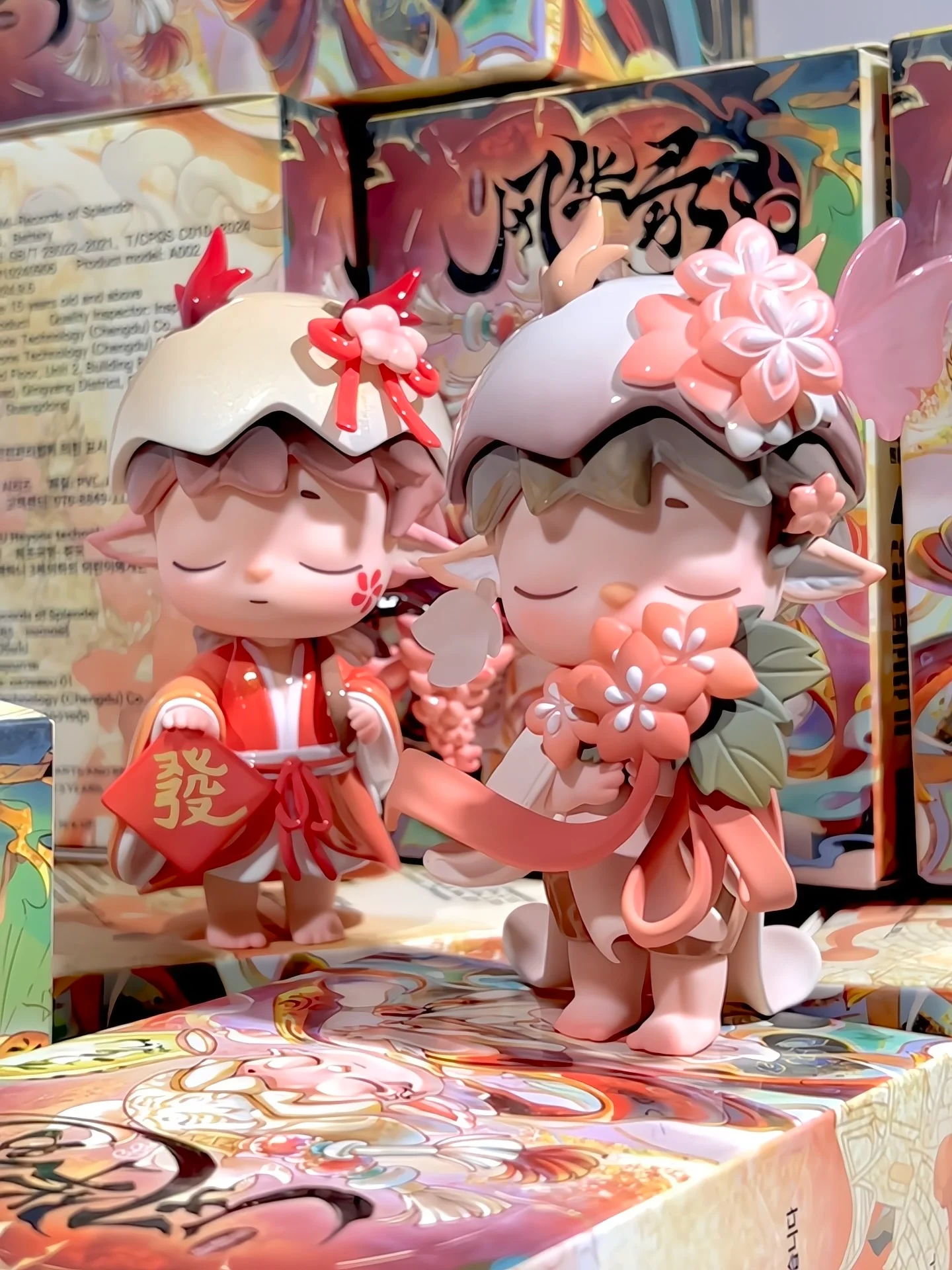 Heyone Mimi Fenghua Lu ใหม่สไตล์แห่งชาติ Series กล่องตาบอด Holy Angel Halo สาวเดสก์ท็อปเครื่องประดับ Handmade ลึกลับกล่องของขวัญ