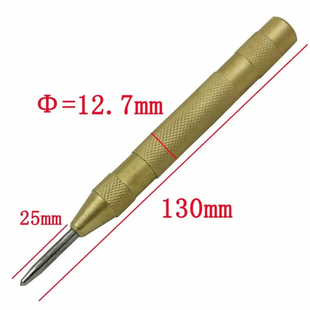 Broca automática de 5 pulgadas con resorte de perforación, herramienta de marcado de agujeros de arranque, marcador de abolladuras de prensa de madera, herramienta de carpintería