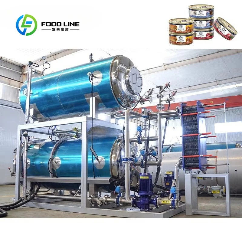 Customized Industrial Horizontal Autoclave Sterilizer Double Layer Water Bath High Temperature Sterilizer for Canned Pouch Meat